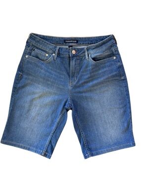 Calvin Klein Jeans Classic Blue Denim Bermuda Shorts Size 12